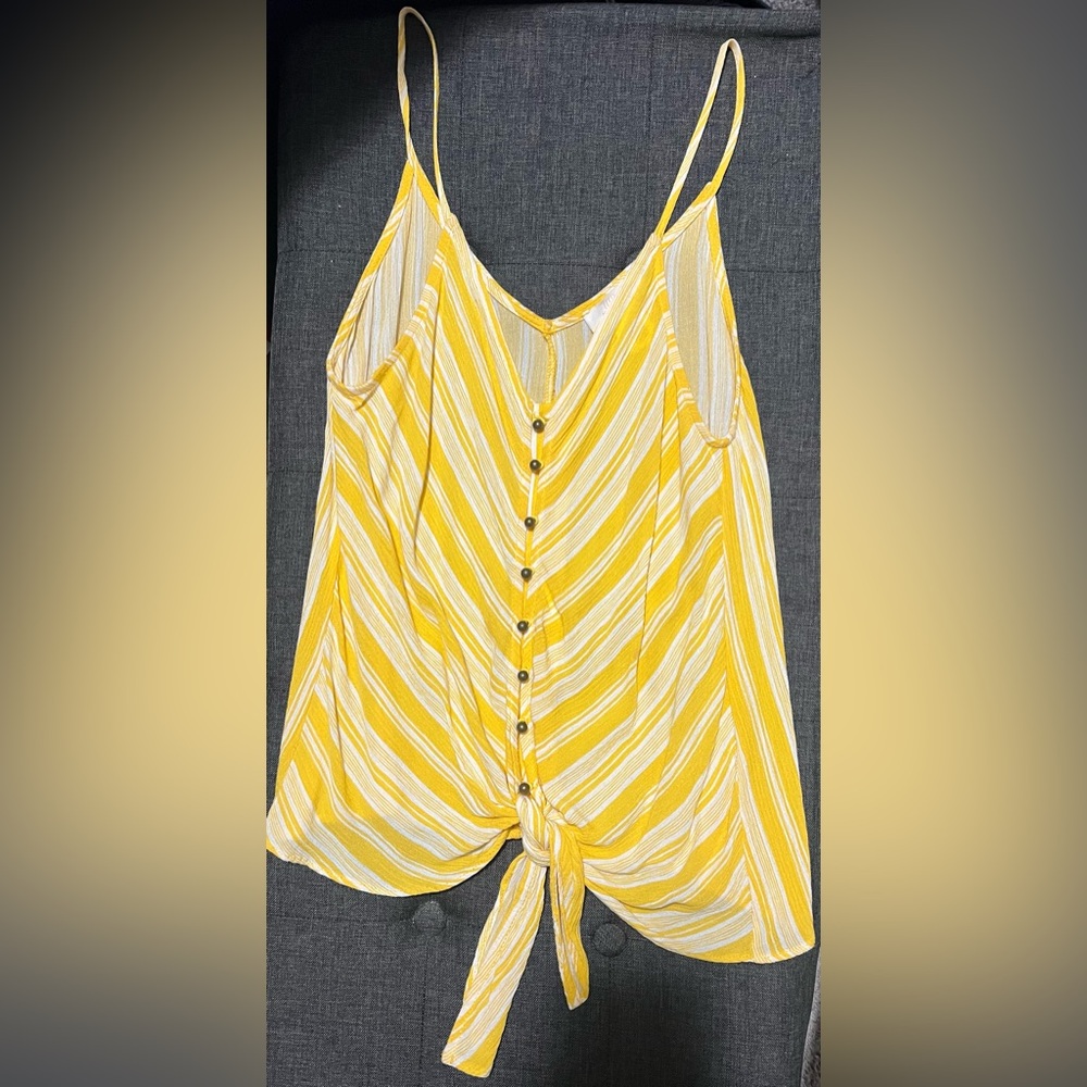 Cute yellow and white tank top